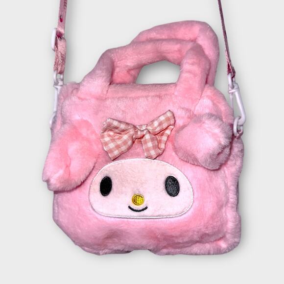 My Melody Fuzzy Pink Plush Purse - Picture 1 of 5